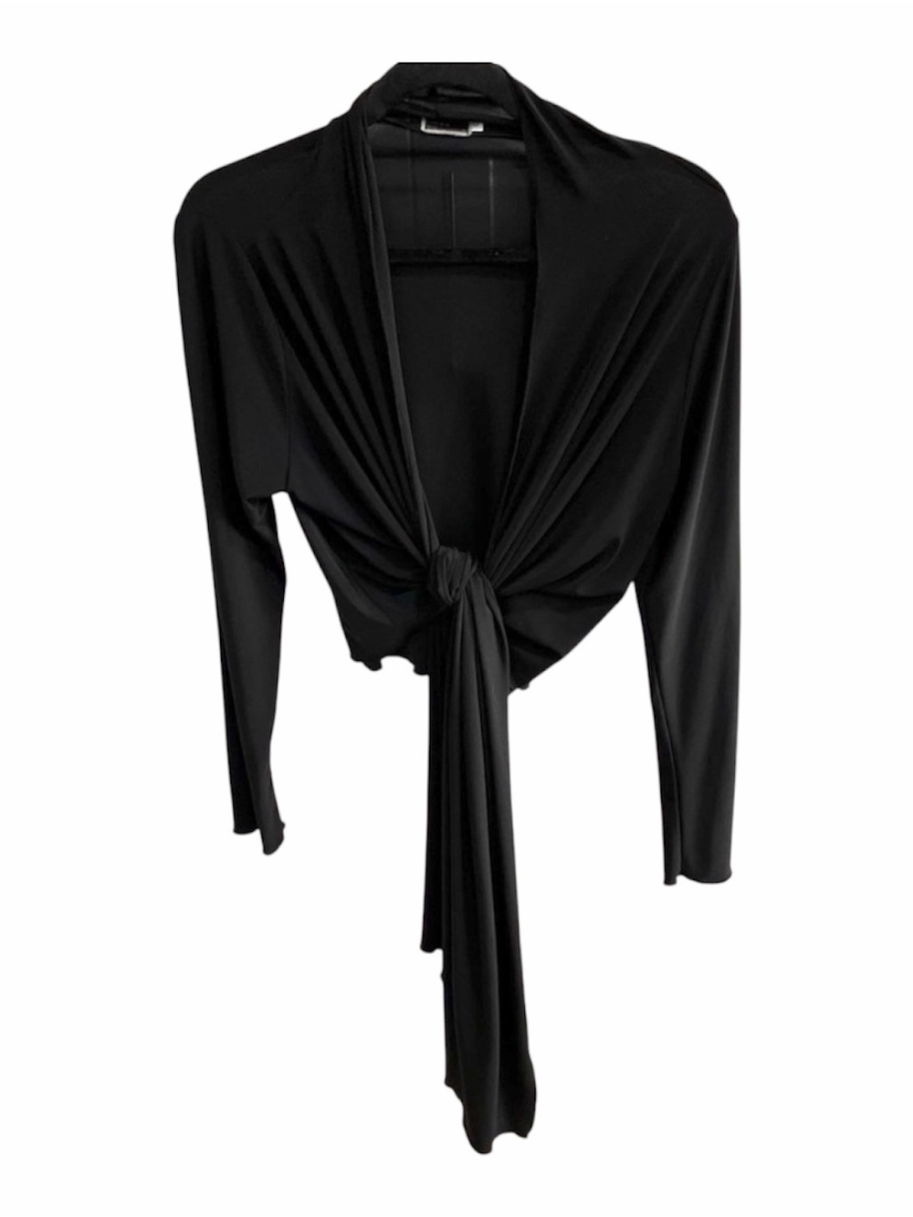 Sympli Tie Cardi Front Black Sexy Luxury Casual Formal Edgy Y2K